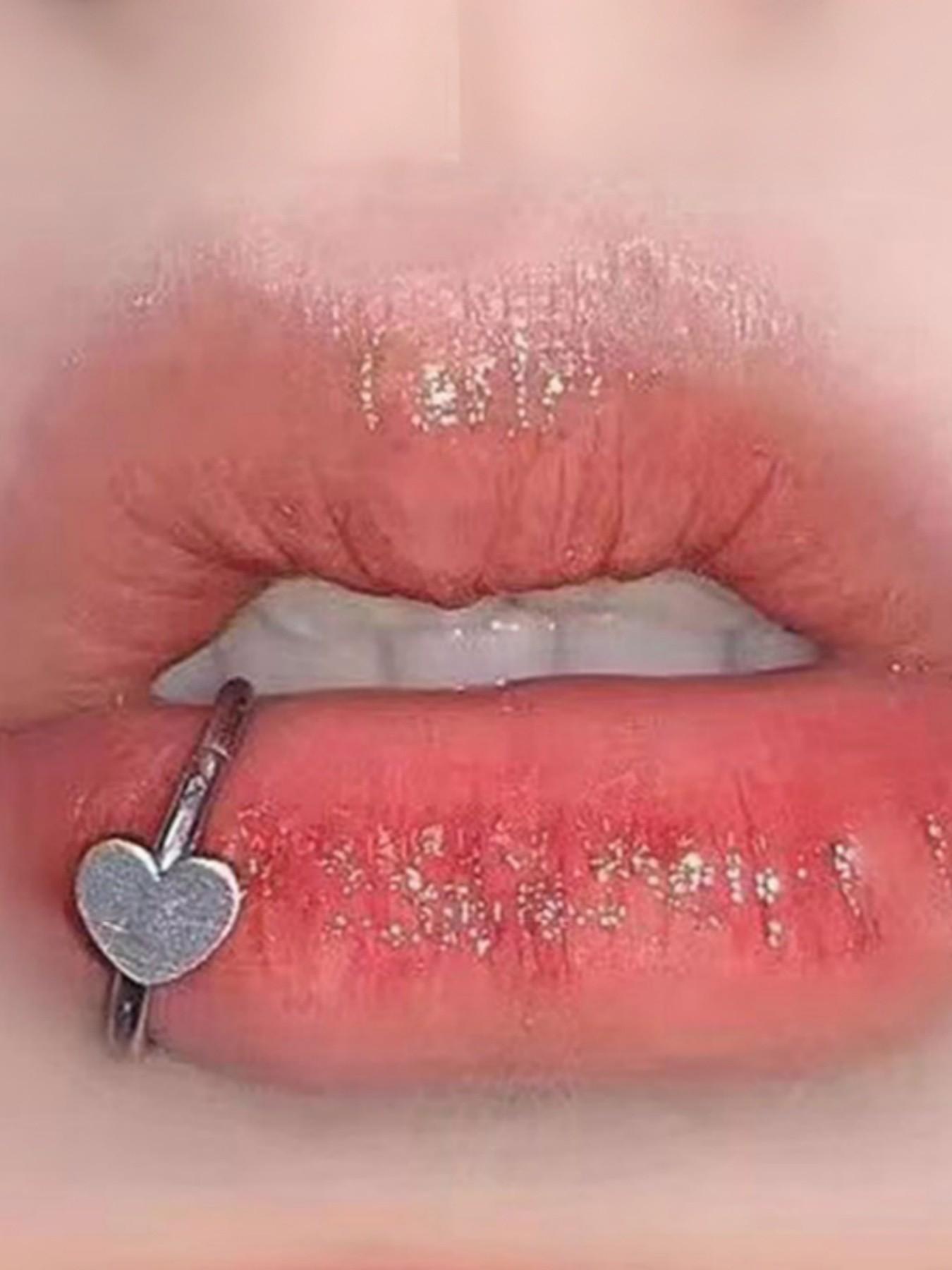 3pcs Heart Cross Star Fake Lip Ring Set – No Piercing Clip On Lip Labret, Adjustable Non-Pierced Lip Cuff, Pain-Free Alternative Lip Jewelry for Women, Trendy Singles Day Valentine's New Year Gift