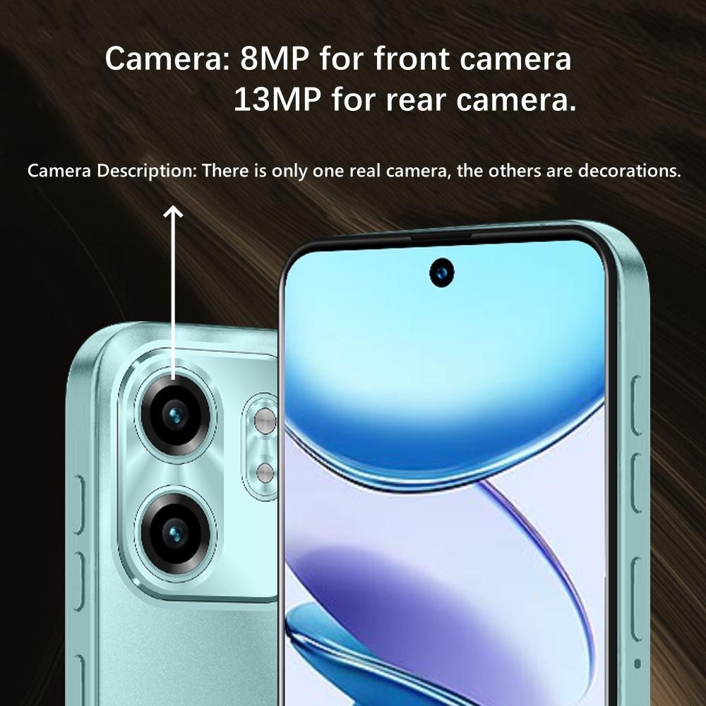 FUFFI-Smartphone, 4+64GB ROM,6.56-Inch Screen, Dual Sim Card, Android 12.0, Quad-Core Processor, 4300mah Battery, Fashionable Design