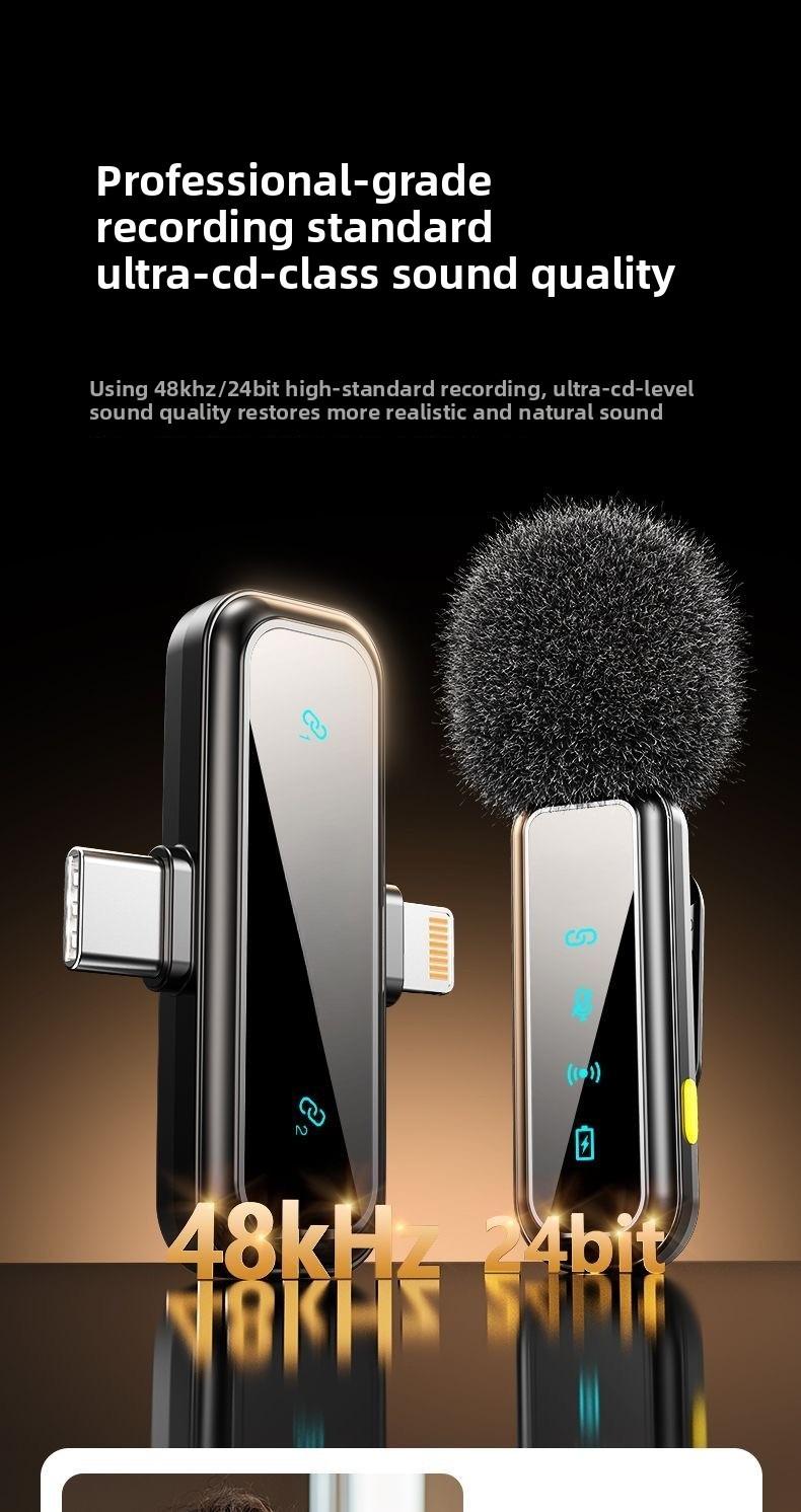2pcs Professional Wireless Lavalier Microphone forAndroid,iPhone iPad with Adapter Included NoiseReduction Plug-Play Clip on Lapel Mic for TikTok,YouTube, Recording, Vlog, Facebook Live StreamingAudio Smartphone 2pcs Professional Wireless Lavalier Microphone forAndroid,iPhone iPad with Adapter Included NoiseReduction Plug-Play Clip on Lapel Mic for TikTok,YouTube, Recording, Vlog, Facebook Live StreamingAudio Smartphone