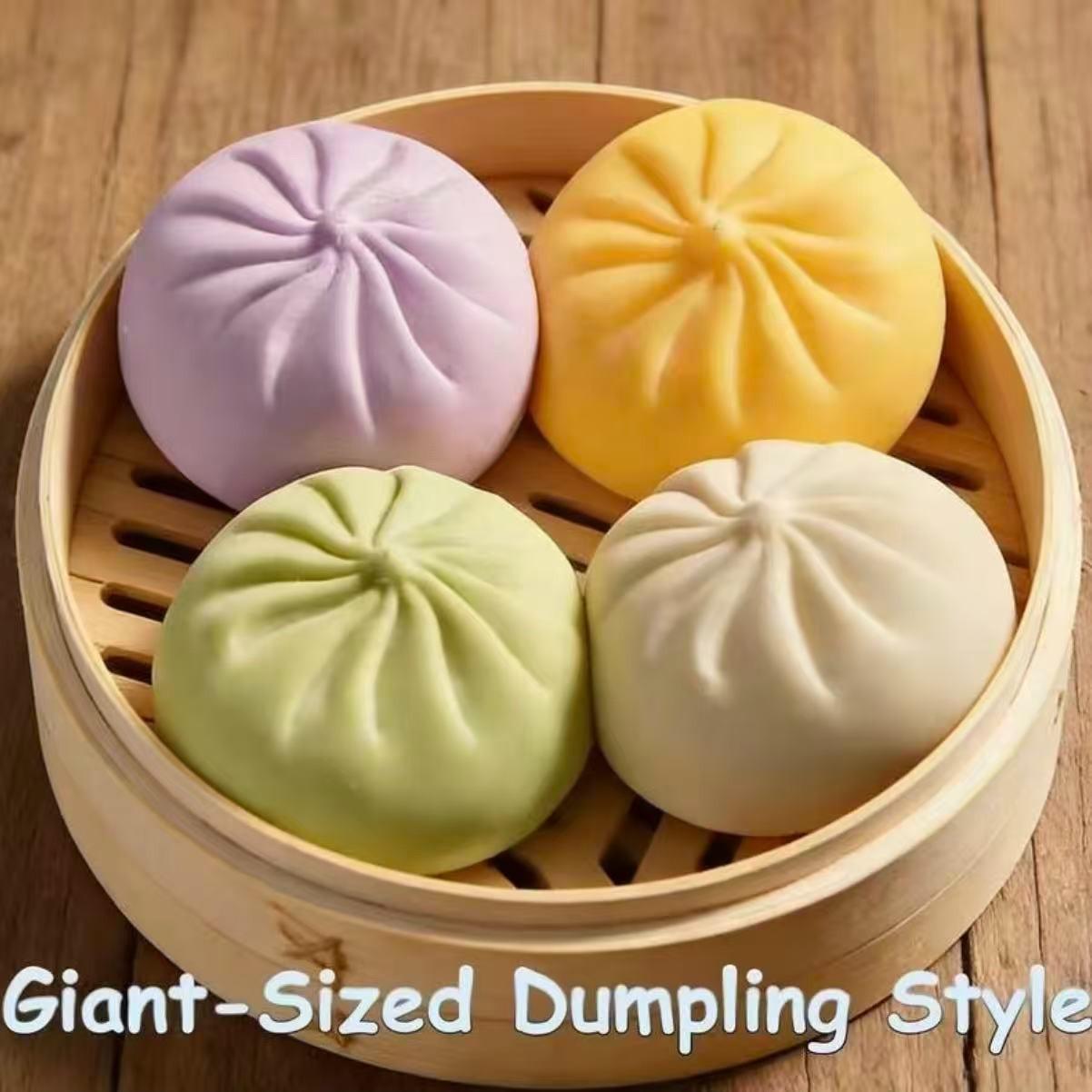 Stress Toys 1PC Colorful Dumpling Stress Balls Fidget Sensory Toy,Squeeze Dough Ball Stress Relief Hand Toy,Stress Relief Fidgeting,Bun With Food Steamer Squishy Toys Glitter