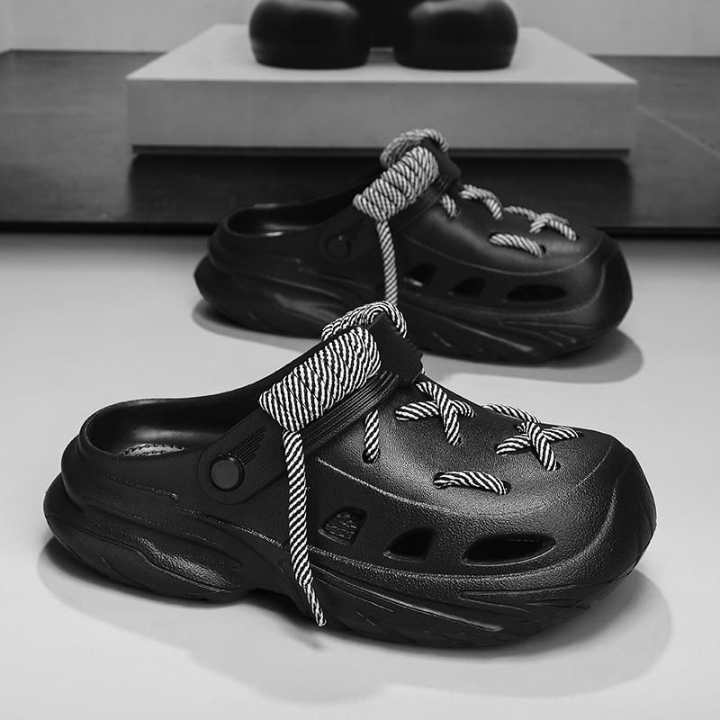 Cloud Walk Holes Slippers, Eva Material, Solid Pattern, Less Than Ankle Height, Fashion Style, All Seasons Wear, Comfortable Footwear