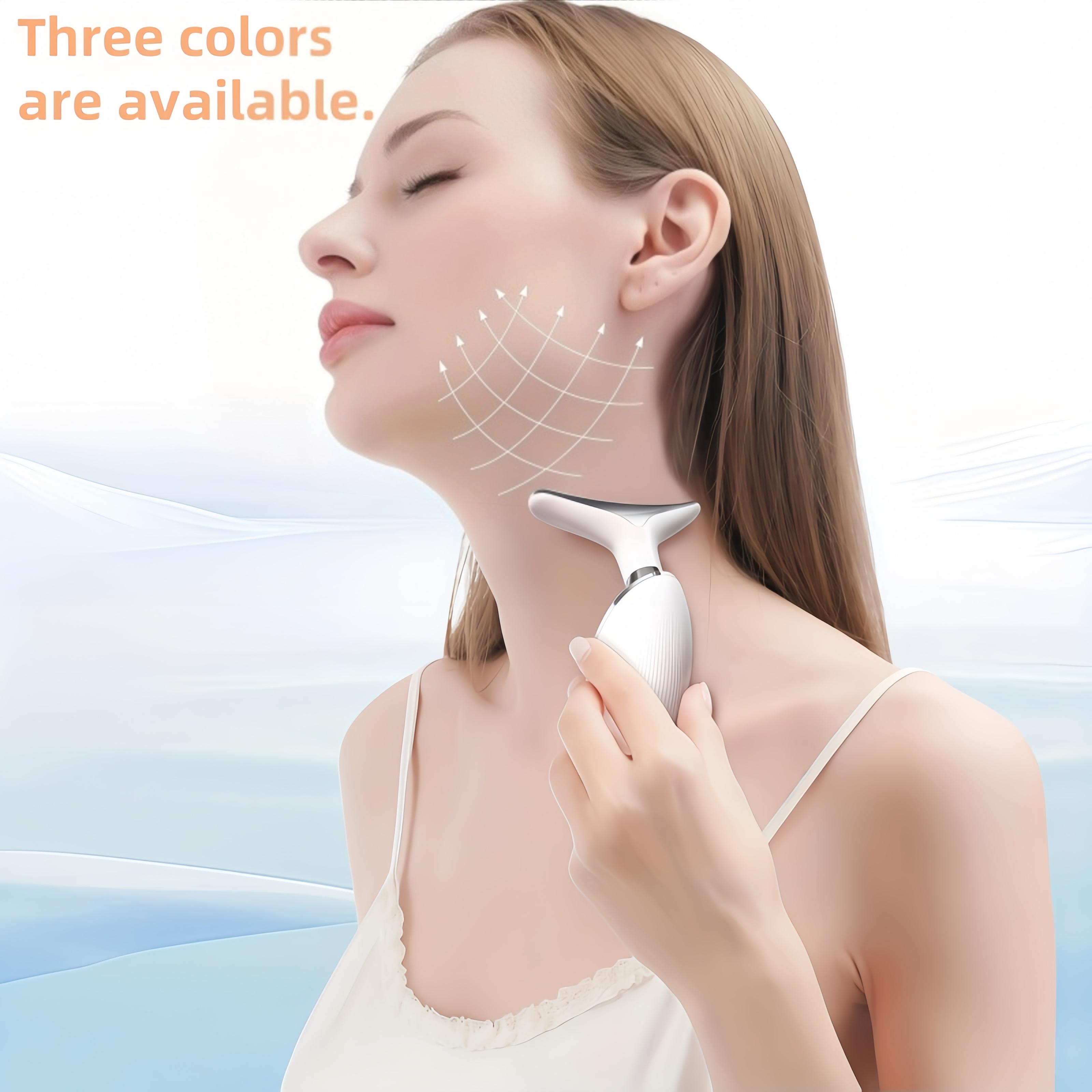 Rechargeable facial and neck massager - beauty personal care product - neck anti-wrinkle beauty equipment - facial phototherapy skin tightening machine - lifting and tightening massager - rejuvenating and reducing wrinkles and cleaning heating multi-funct