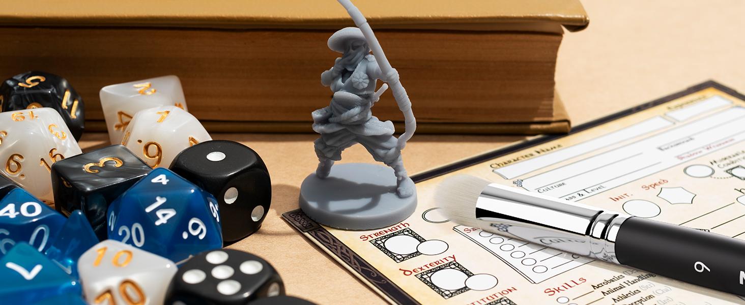 Nicpro Dry Brush Miniature Painting, 7 Sizes Professional Drybrush Set with Storage Case, Hobby Detail Paint Brushes for Tabletop & Wargames Miniature Model Painting