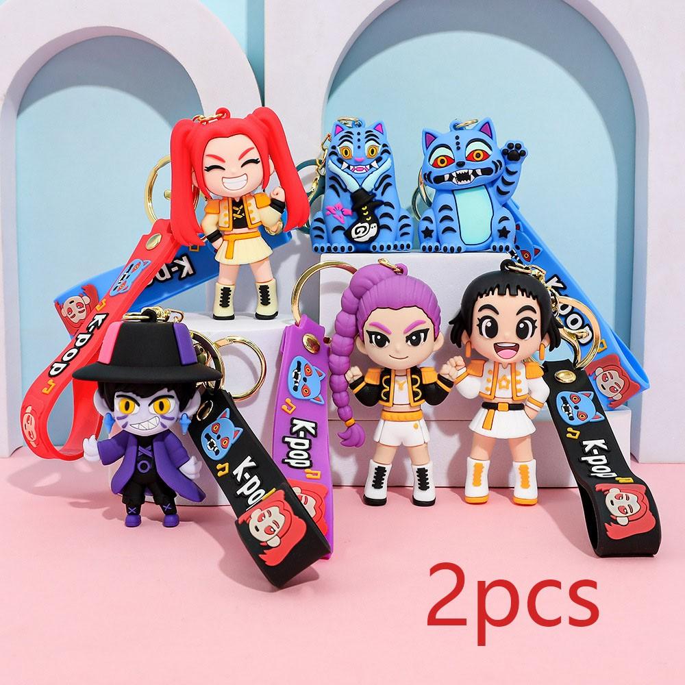 2PCS K-Pop Idol  Fashion Keychains,kpop matching anime accessories，keychains for women &men,keychain for car keys, Backpack Pendant, Cartoon Character Pendant, Wallet Phone Pendant, Kpop Music Enthusiast Gift, birthday gift，gifts for girls.