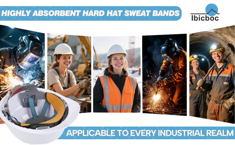 Hard Hat Sweat Bands 4Pcs, Innovative 3-Layer Fabric Sweatbands for Hard Hats Washable, Reusable Cotton Hard Hat Liners,Sponge Hardhat Sweatband for Safety Hat Accessories (Cool Terracotta)