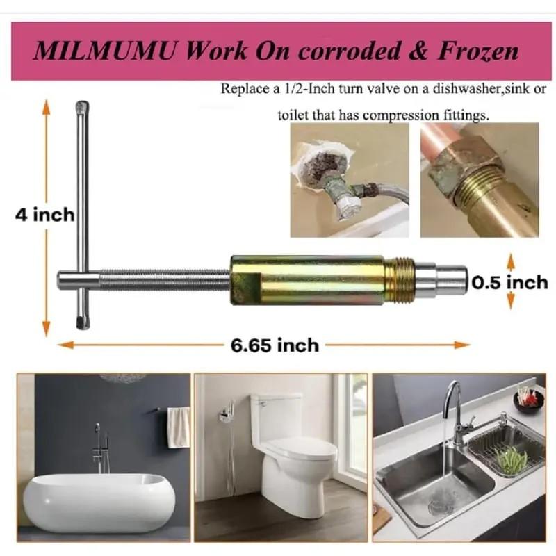 Compression Sleeve Puller Remove Tool, Steel Nut & Ferrule Remover for 1/2-Inch Fittings, Plumbing Tool for Corroded & Frozen Pipes