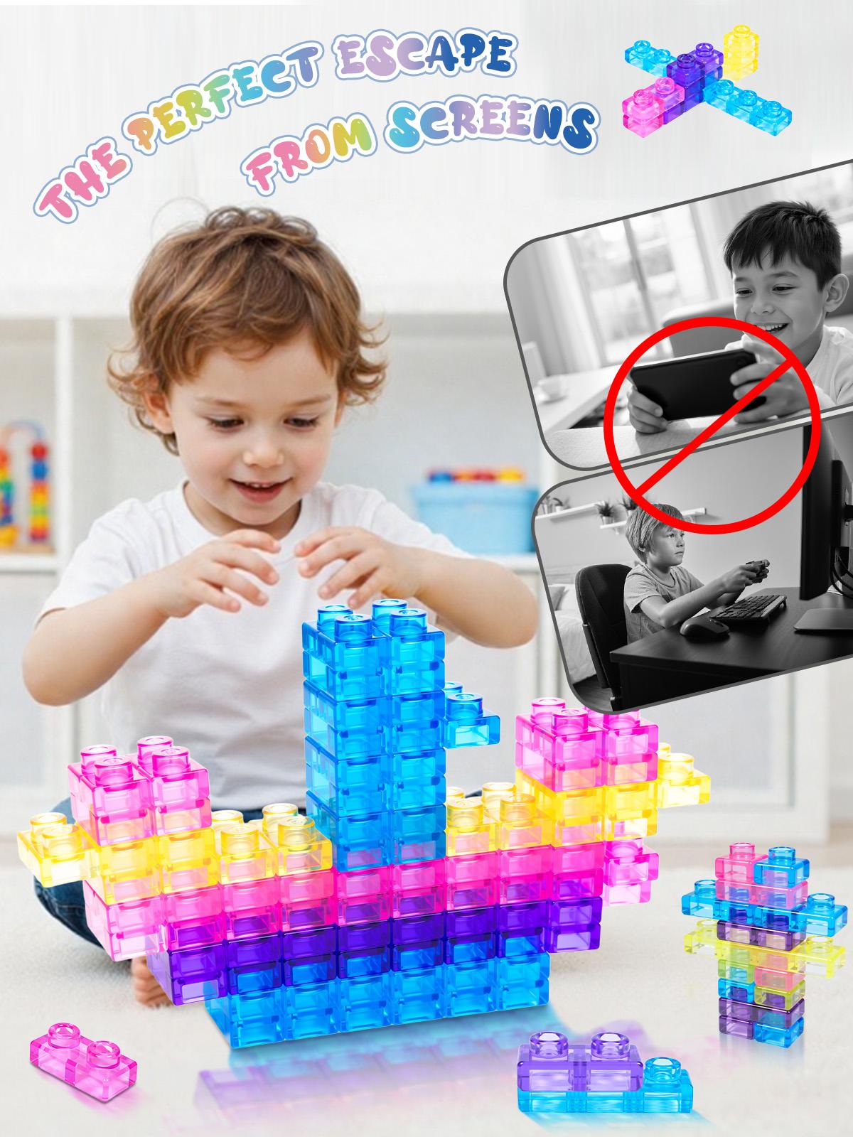 40 Pack Montessori Sensory Building Blocks for Toddlers, Soft Squishy Stacking Toy Set, Tactile Sensory Play Toy for Kids,Safe, Squeezable & Stretchable Fun,Multicolor Puzzle Blocks for Creative Play