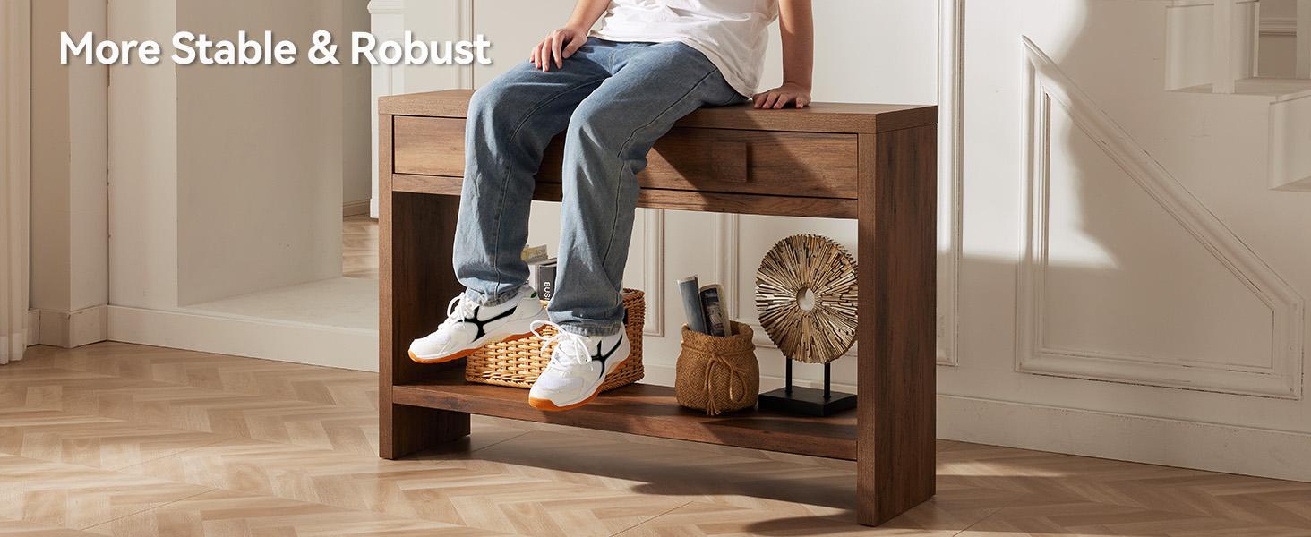 【SPOTLIGHT DAY】ONBRILL 47.3" Wood Console Table With 2 Drawers, Sofa Table For Hallway, Entryway, Living Room 【SPOTLIGHT DAY】ONBRILL 47.3" Wood Console Table With 2 Drawers, Sofa Table For Hallway, Entryway, Living Room
