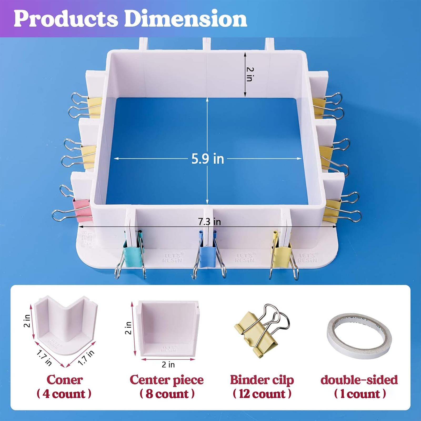 Adjustable Mold Housing for Silicone Molds Making, Silicone Mold for Resin Mold Making Silicone Rubber, Plastic Housing Frame for DIY Resin Molds, Candle Molds, Soap Molds Making - LET'S RESIN