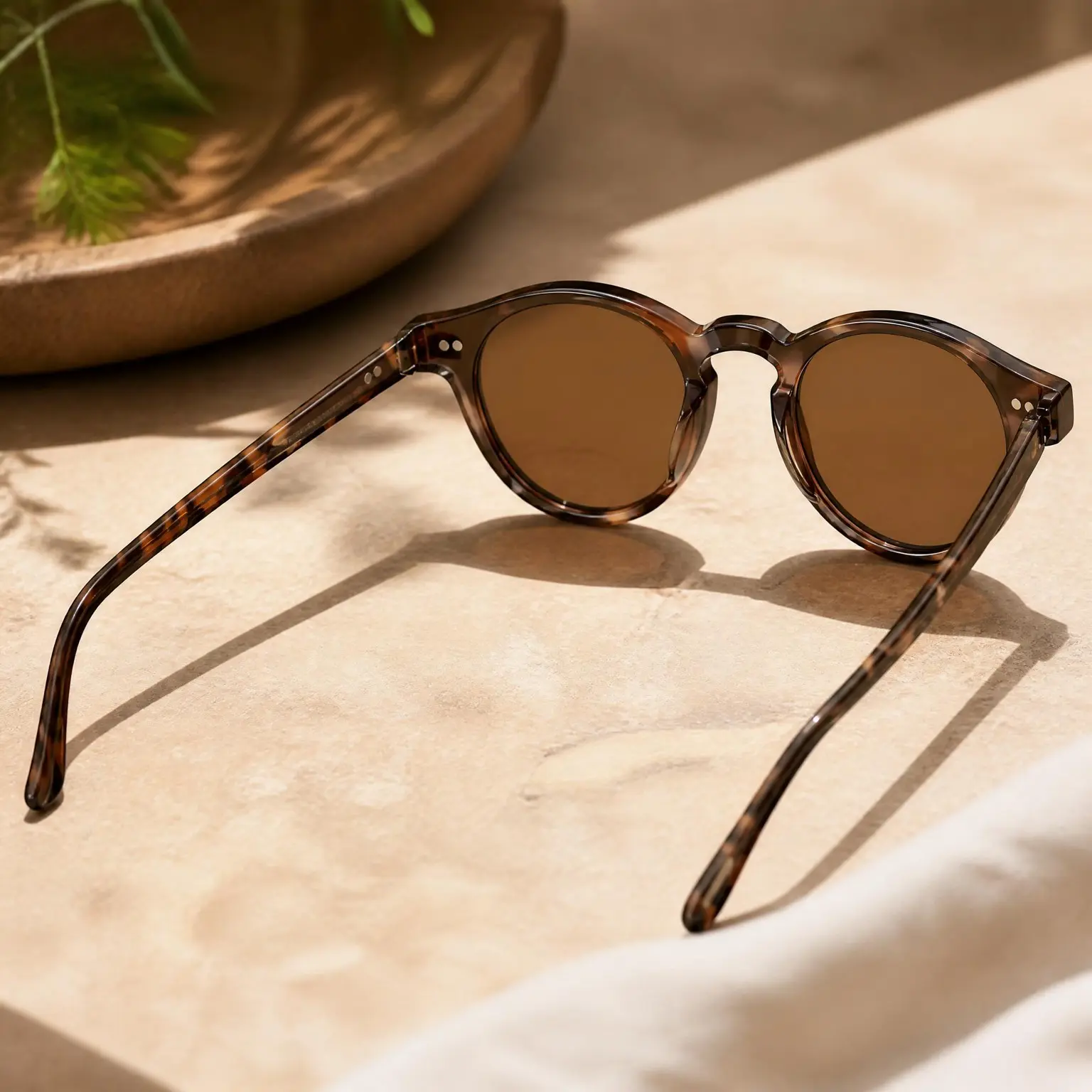 Small Face Polarized Sunglasses for Women Men – Round Acetate Frame UV400 Protection for Driving Vacation Summer Outings(Gift)