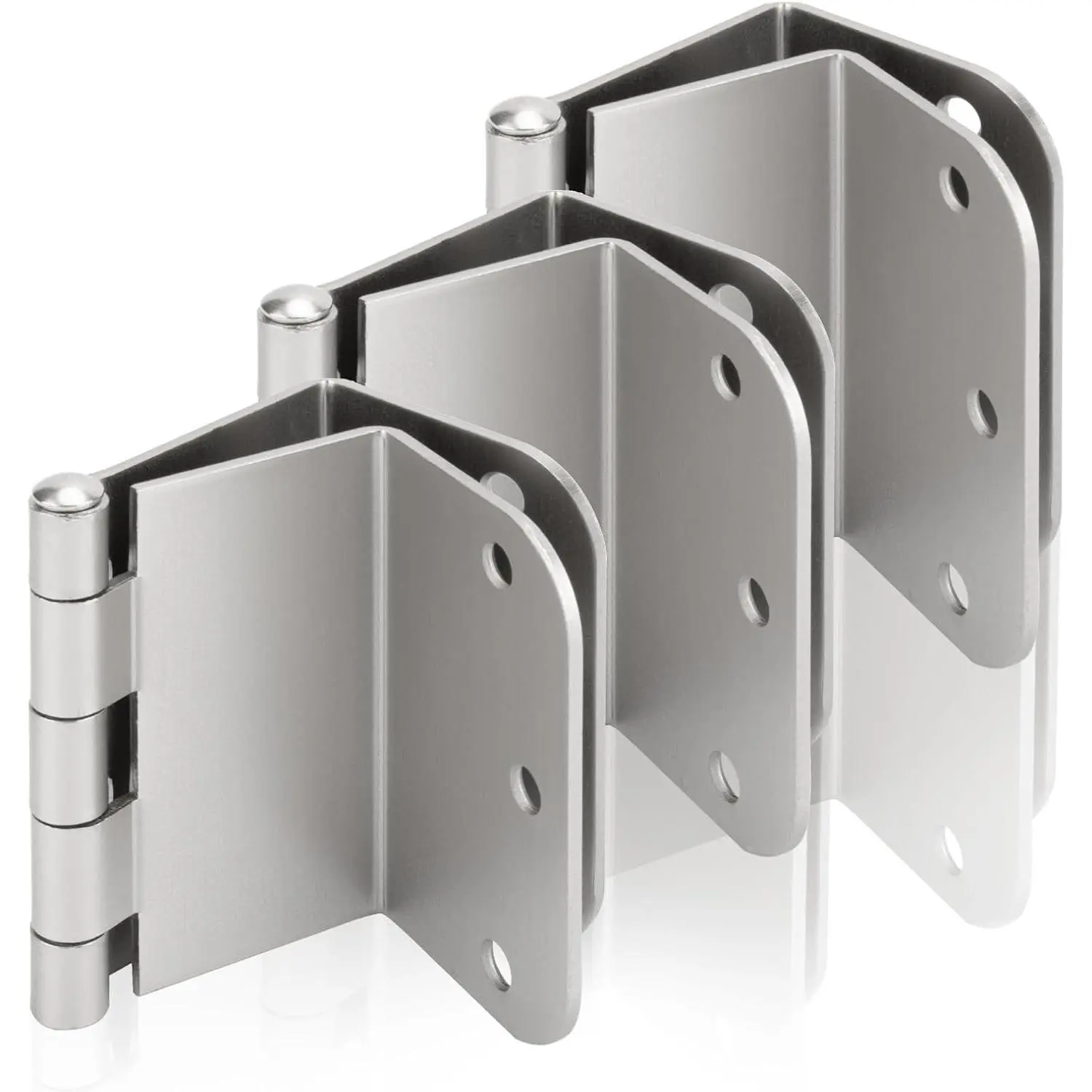 3 Pack 3.5 Inch Offset Satin Nickel Hinges with 5/8" Radius Corner