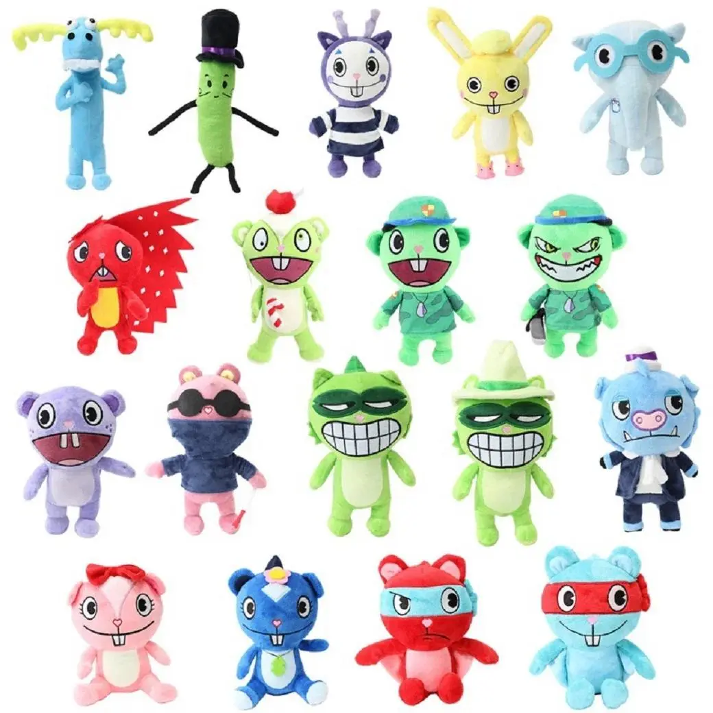 New HTF Happy Tree Friends Anime Happy Tree Friends Soldier Fliqpy Plush Toys Dolls Military Flipy Doll Plush Toy for Kids Gift Popular toys 2026 Hot selling toys