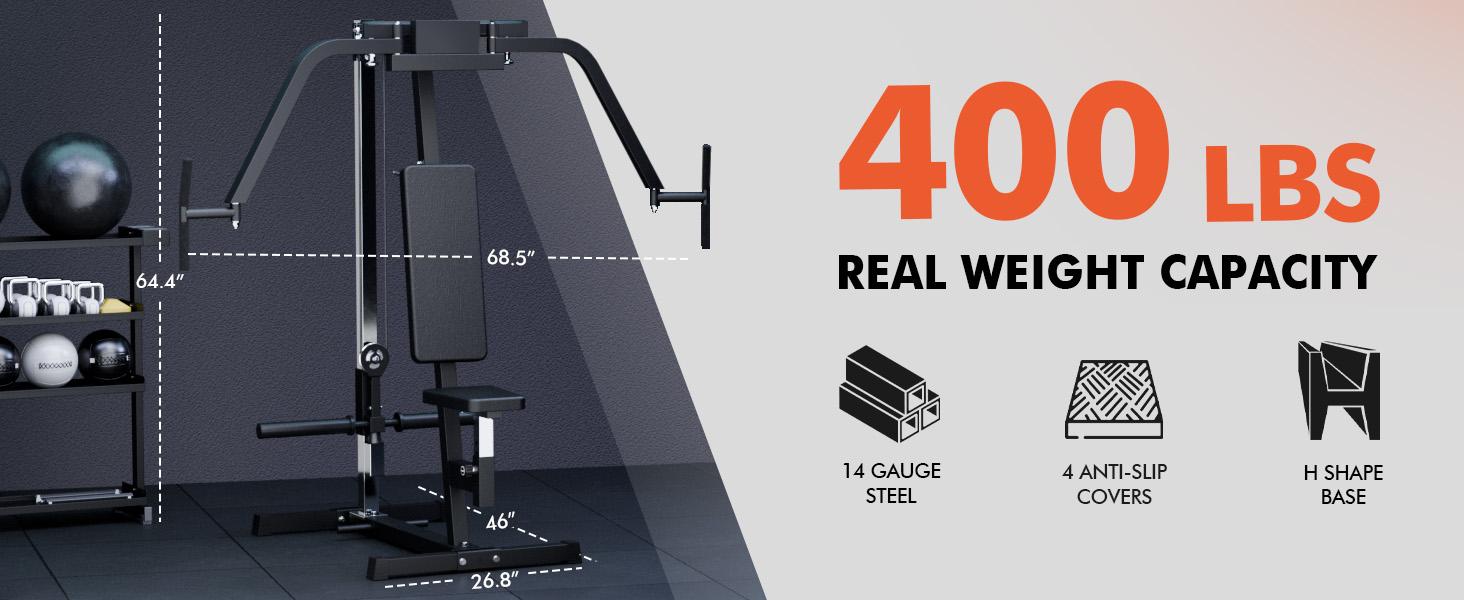 MIKOLO Chest Fly Machine, PEC Fly and Reverse Delt Machine, 400 lbs Upper Body Specialty Machine for Pectoral and Rear Deltoid with Band Pegs, Chest, Back, and Shoulder Training for Home Gym Adjustable Workout Equipment SpringStatements