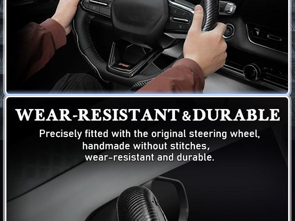 Canvcle Carbon Fiber Steering Wheel Cover Automotive Anti-Slip Steering Wheel Cover for Men/Women - Durable Universal Car Accessory Multicolor