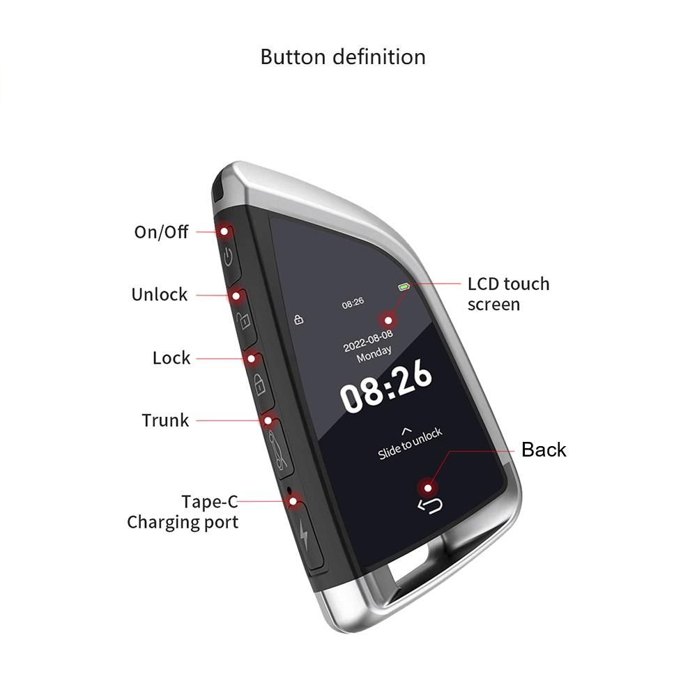 New UI Interface MFi Function Modified Universal Boutique Smart Remote Car Key LCD Screen Truck