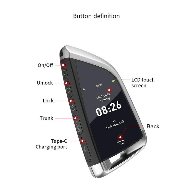 New UI Interface MFi Function Modified Universal Boutique Smart Remote Car Key LCD Screen Truck