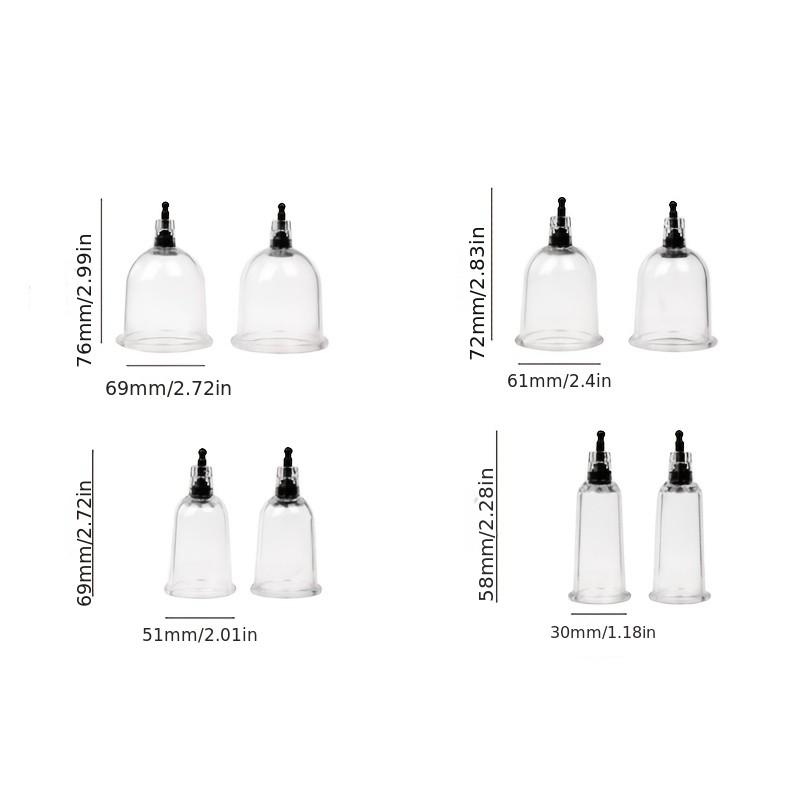 Transparent Vacuum Cup Massage Set, Home Use Muscle Relief Massager, Personal Body Massage Tool, Transparent Vacuum Cup Therapy Kit