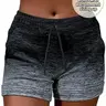 Women's Ombre Print Drawstring Waist Sports Athletic Training Drawstring Active Shorts, Fitted Casual Comfy for Daily Outdoor Wear, Ladies Bottoms for All Seasons