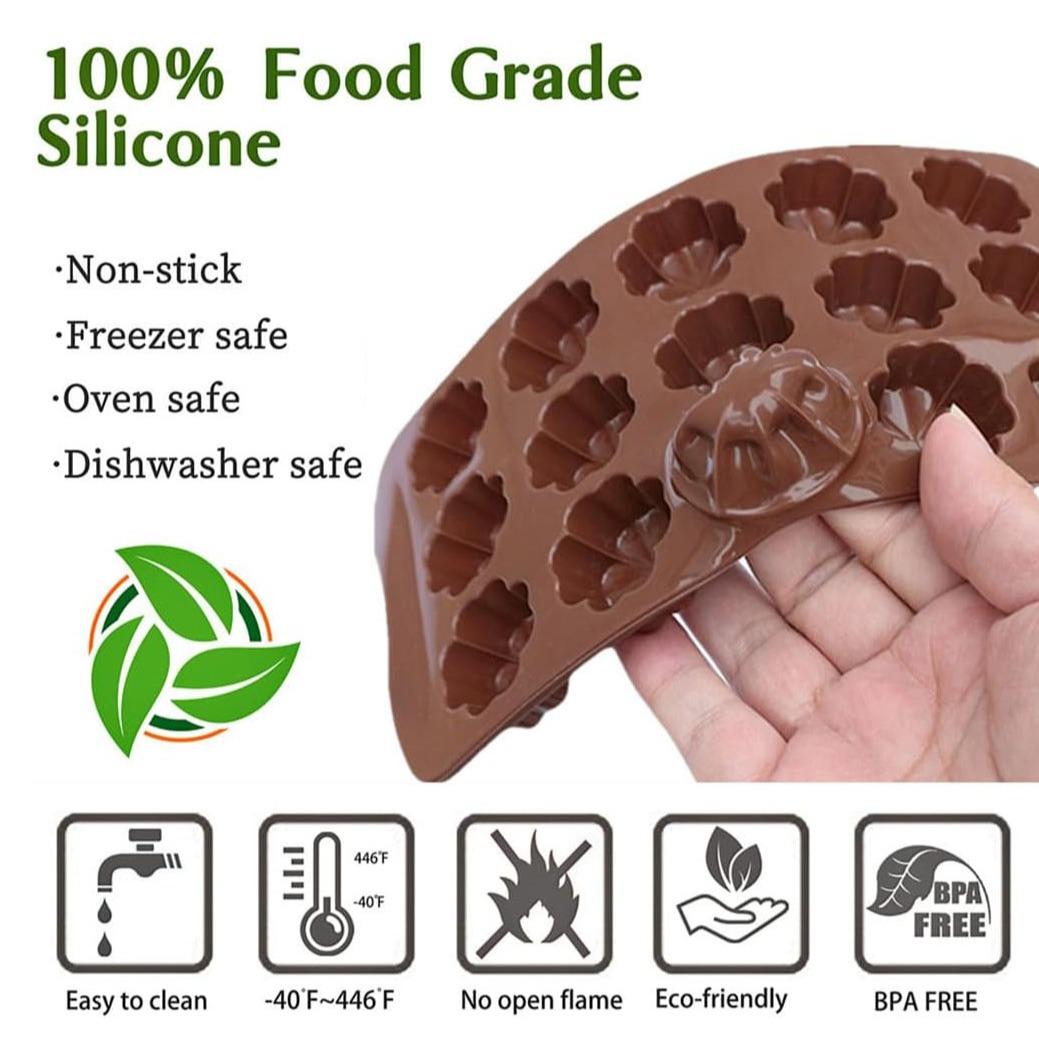 4 Pcs Chocolate Candy Mold, Slicone Baking Mold, Candy Mold Silicone, Non-Stick Surface Can Be Easily Demoulded, Suitable for Making Jelly Candy, Truffle Chocolate, Bath Balls and Candles. Kitchen Baking Appliance.