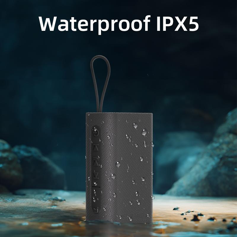 TikTokShopStockUp,PEICHENG Portable Wireless Bluetooth Speakers Grey IPX5 Waterproof 360° Stereo Sound TWS Mode 12-Hour Battery Life for Home Party Outdoor Audio Smartphones Durable Cable