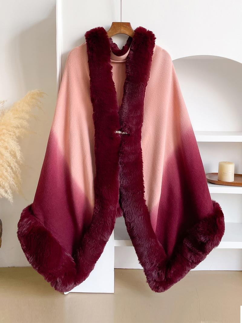 Women's Fashion Elegant Gradient Shawl, Soft Comfortable All-Seasons Scarf, Vintage Versatile Accessory for Daily Use, Casual Stylish Wrap, Trendy Solid Shawl