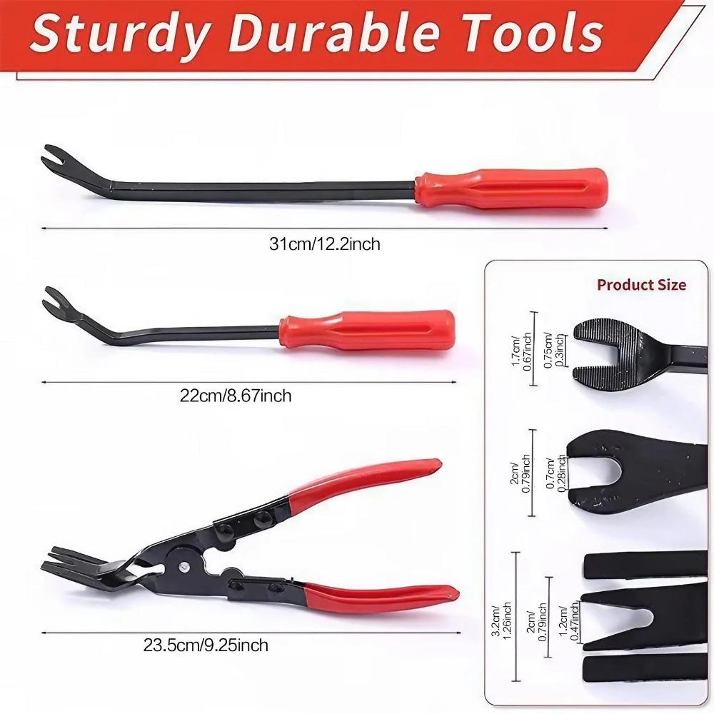 Upgrade Car Interior Trim Removal Tool Kit - Multi-Purpose Dashboard, Console & Door Panel Pry Tools with Non-Slip Grip & Scratch-Proof Design for Auto Repair & Modification
