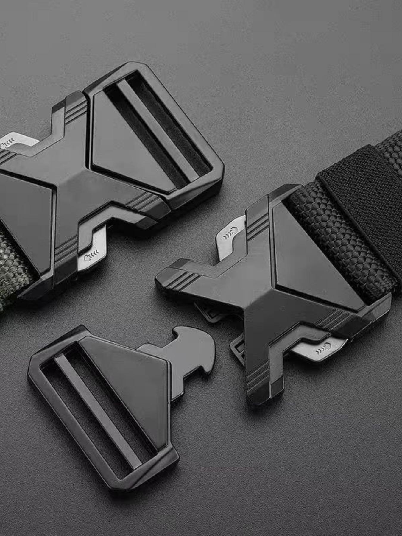 Men's Tactical Belt, Multifunctional Military Quick Release Buckle, Sports Canvas Waistband, Suitable for Daily Commute and Training Wear