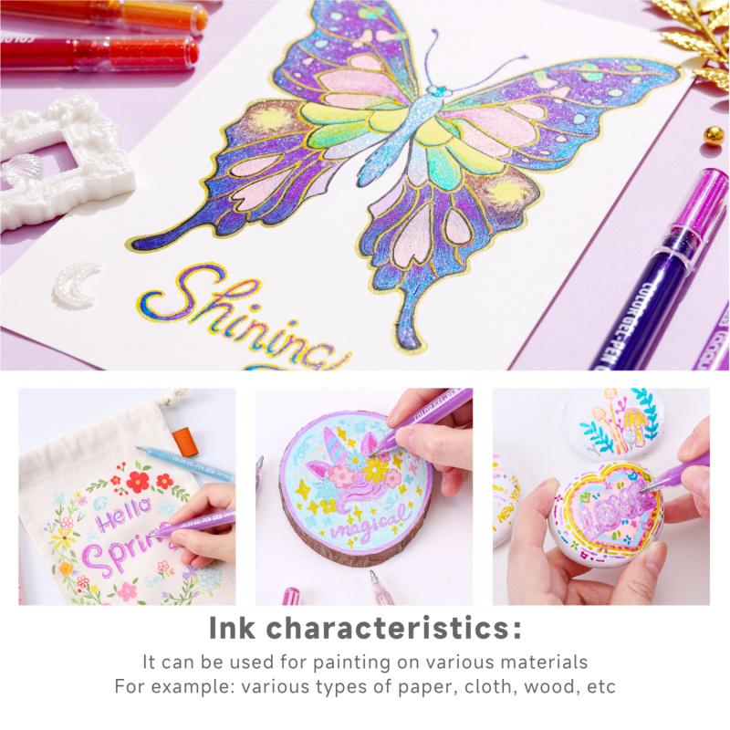 Super Flash effec Gel Pen,Glitter Gel Pens for Adult Coloring,1.0mm Vivid Color Variety Sparkle Glitter Gel Pen, Drawing, DIY Projects, Crafts Art Supplie, Art Markers Pen