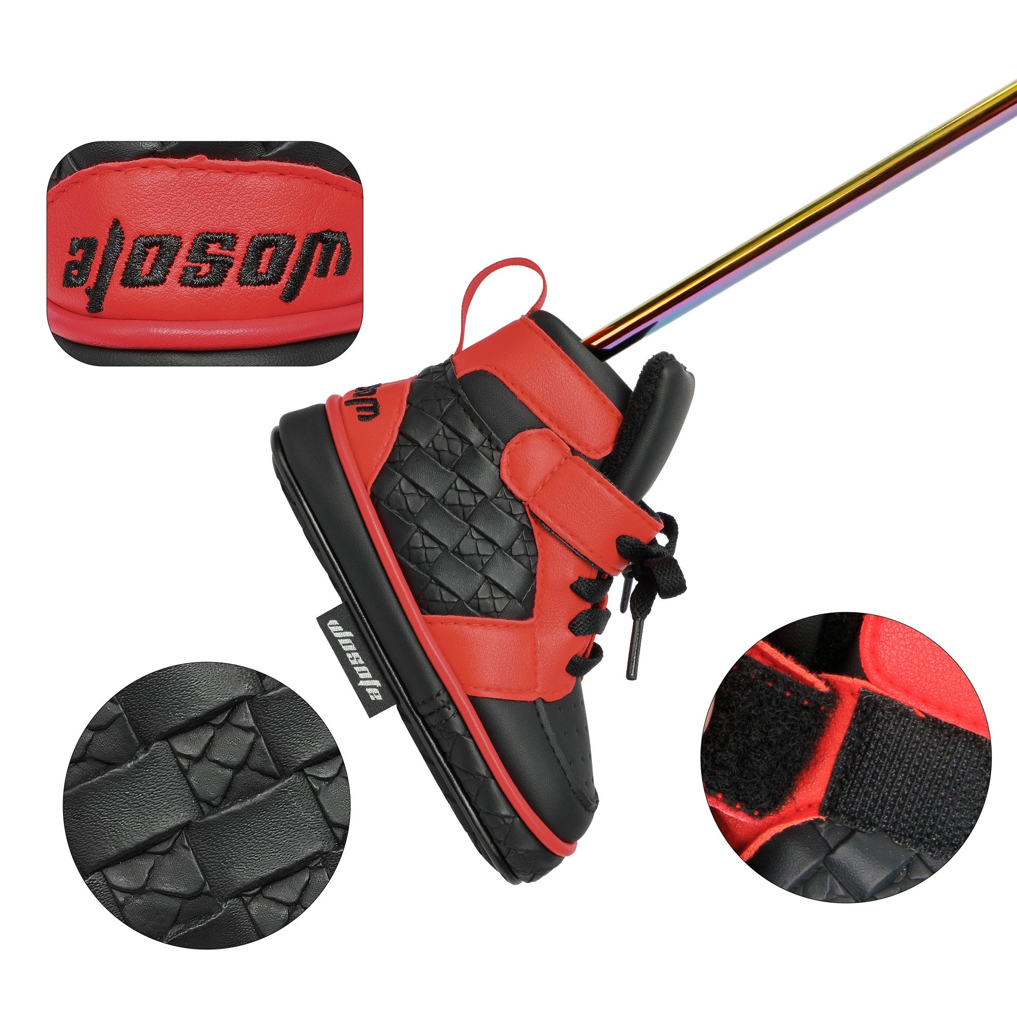 1 golf putter cover,sneaker style design,durable PU material suitable for any weather,fits all models of straight-shaft putters,available in 4 colors,golf accessories