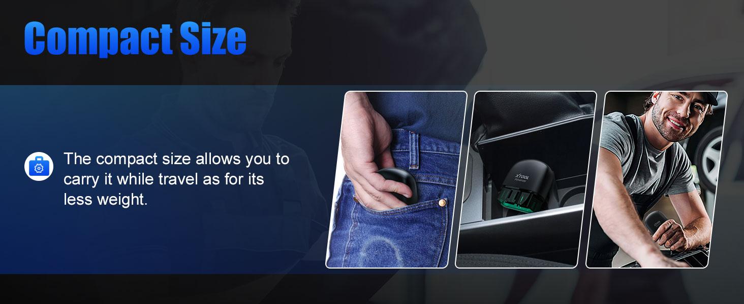 XTOOL AD20 OBD2  Car Scanner Code Reader Check Engine Light Diagnostic Scan Tool for iPhone/Android, OBDII Scanner for Car, Mode 6, Live Data, Freeze Frame, Performance/Voltage Test battery tester Springtok