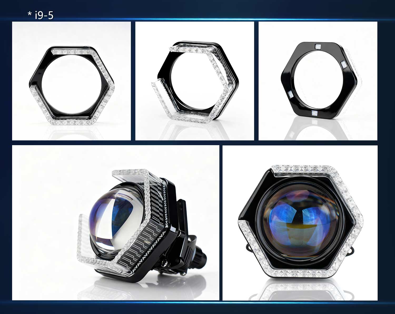 2PCS 5D RGB Angel Eyes Halo Rings Lights with Turn Signal Lights APP Bluetooth LED Motorcycle Retrofit DRL Car Headlight