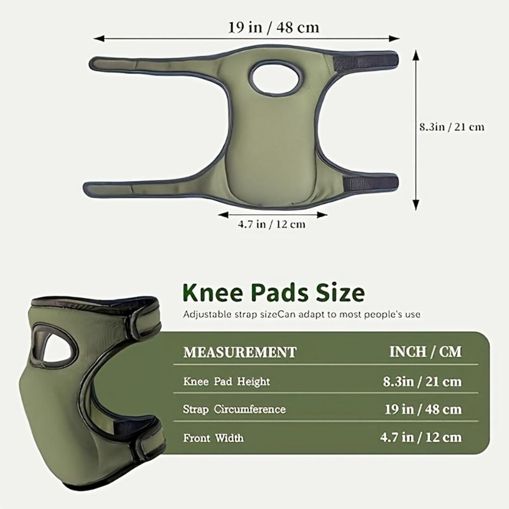 Comfortable Adjustable Gardening Knee Pads Set - Durable Non-Slip Design, Suitable for Gardening and Lawn Care