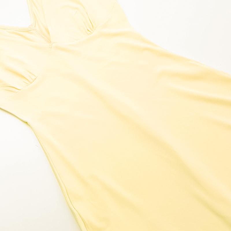 JY24071SKO-Women's Summer Sheer Beach Cover Up Dress Elegant Sleeveless V-Neck Ruffle Trim Split Maxi Gown Lightweight Transparent Mesh Long Dress for Tropical Vacation Poolside and Cruise Wear