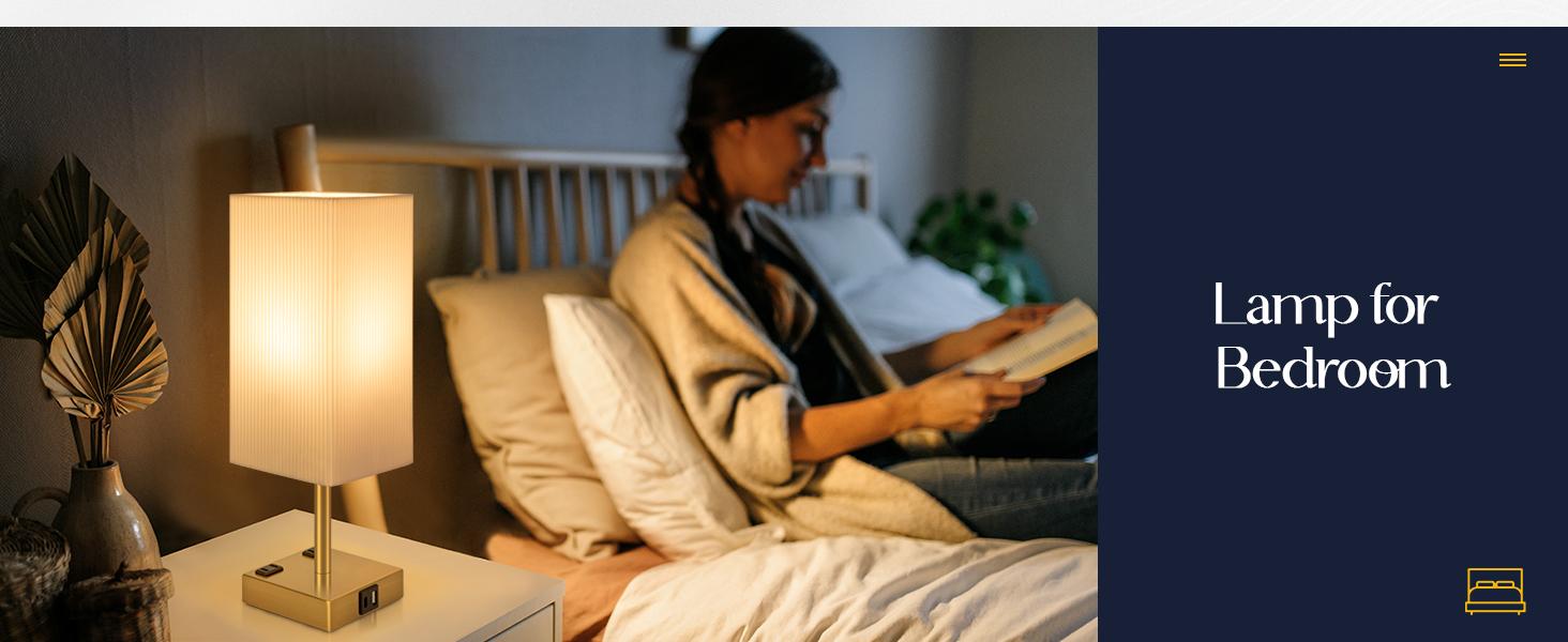 2-Pack Touch Control Table Lamps - 3-Way Dimmable with USB C+A Charging, AC Outlets & Bulb Included nightstand lamp lamps Lighting Modern