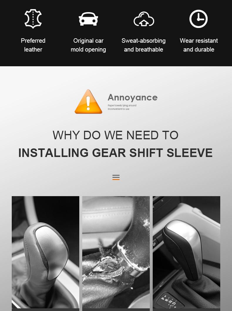 Car Gear Shift Protector Cover, Dustproof Car Accessory, Durable Auto Interior Protection, Easy Installation, Universal Fit