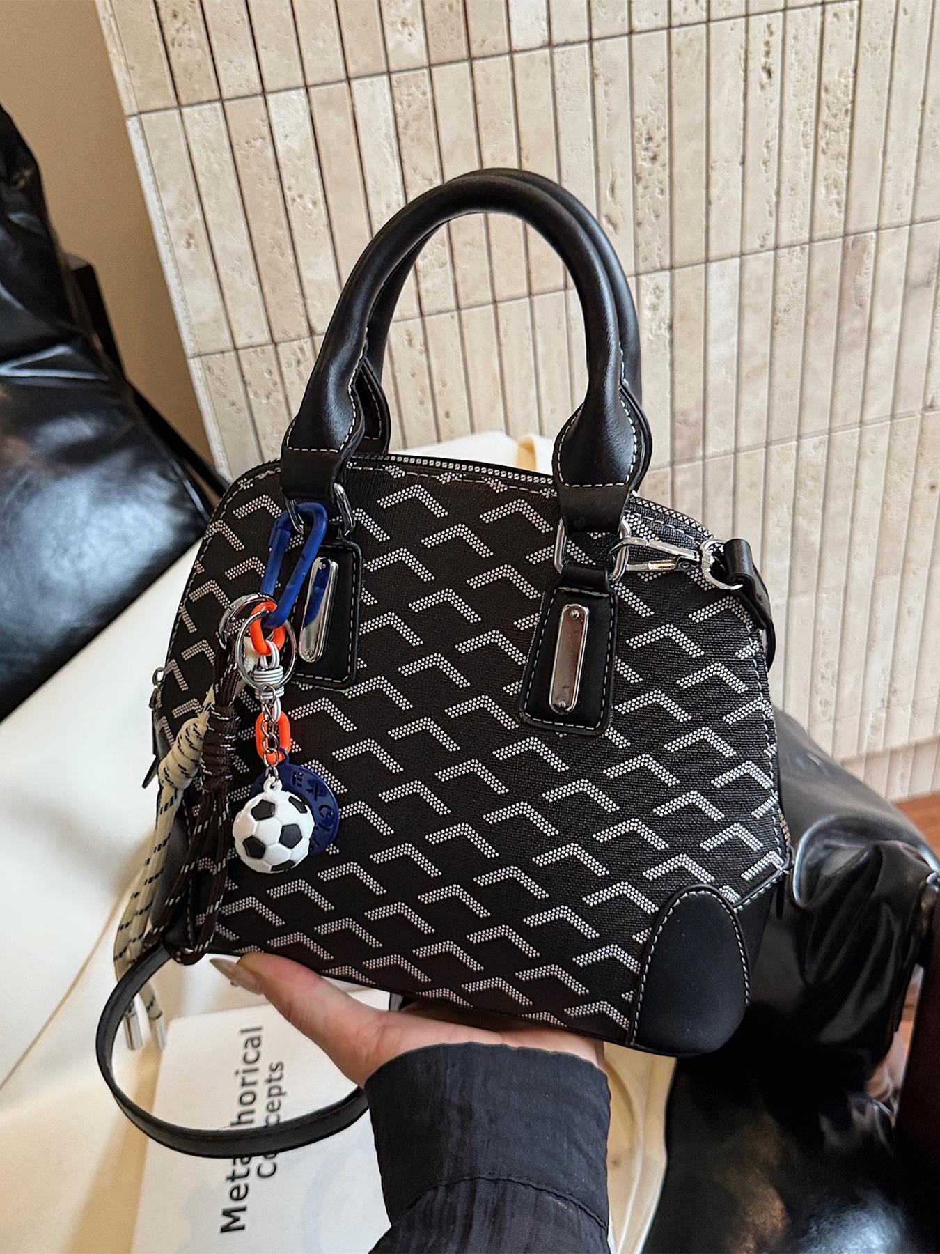 Elegant Wave Pattern Shell Bag, Classic Handbag for Women, Hobo Shoulder Bag, Fashionable Crossbody Shoulder Bag, All Season Casual Style, Crossbody Purse, Pu Tote Satchel