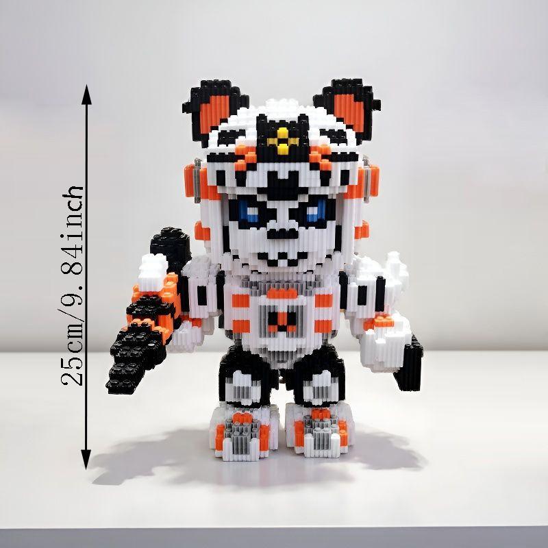 1700pcs Assembly Animal Mecha Model Kit, 2026 Panda Robot Building Set, Adult Holiday Gift, Home Office Decor, Furniture Decoration