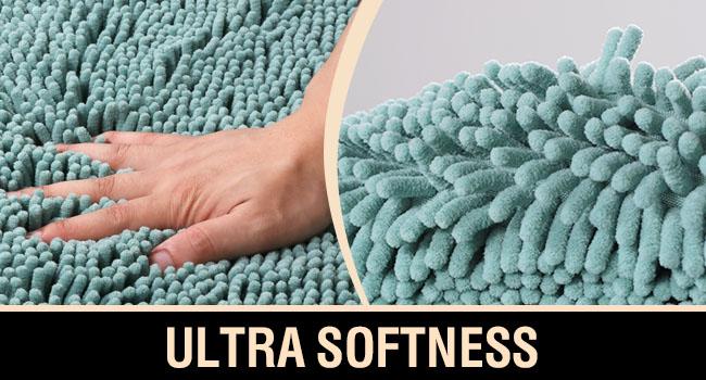 H.VERSAILTEX Original Luxury Chenille Bathroom Rug Mat Extra Soft & Absorbent Shaggy Rugs, Machine Wash/Dry, Perfect Plush Carpet Mats for Tub