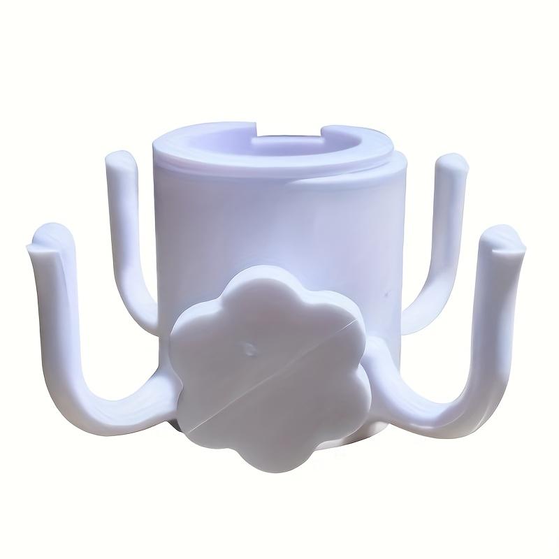 2pcs, adjustable 4-paw beach umbrella hook - Durable ABS plastic, multi-coloured (blue/green/white/orange) - Securely hang towels, cameras, clothes and bags - Suitable for 2.49cm-3.17cm parachute poles, suitable for beach, Utility Hooks