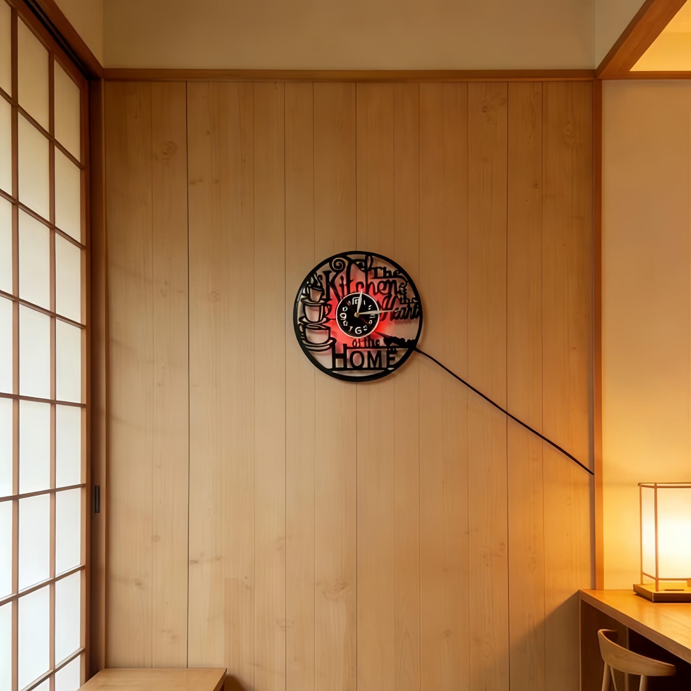 Coffee Cup LED Wall Clock, Stackable Coffee Cups with Steam Lines, Precision Timekeeping, Atmosphere Art Decor, Ideal for Coffee Lovers, Home Decor