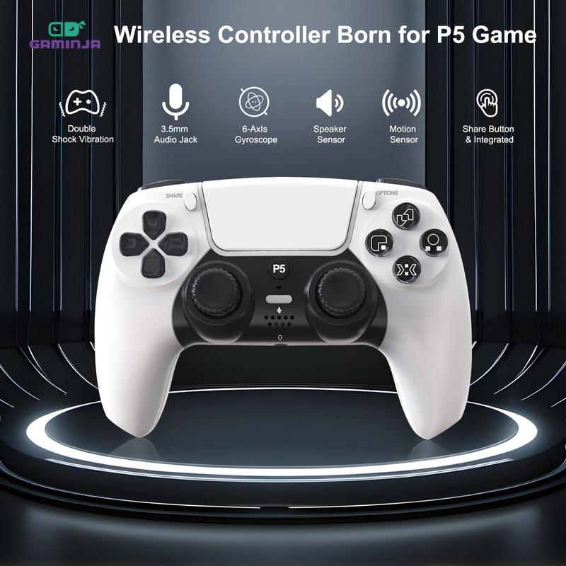 P50 Wireless Bluetooth for P5 Games With Hall Effect Joysticks, Dual Vibration, Headphone Jack for PC, Wireless Game Controllers, Console Accessories, Perfect Gift for Gamers of All Ages