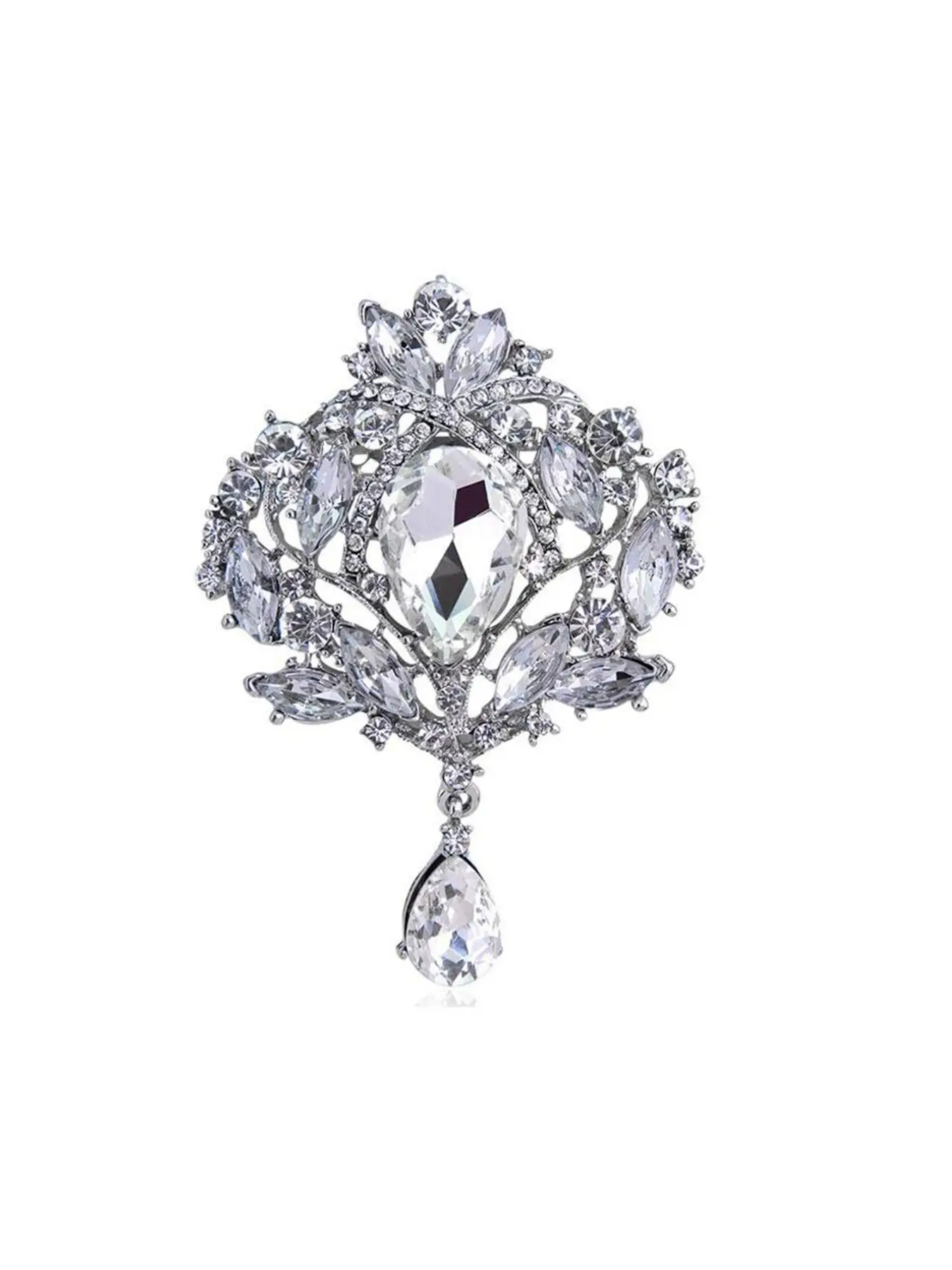 1pc Rhinestones Wedding Bouquet Decoration Brooch, Elegant Bridal Accessory, Perfect for Weddings and Special Occasions