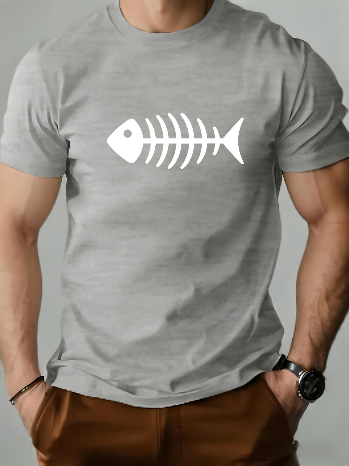 Men's Round Neck T-Shirt, Fashionable Geometric Print, Slim Fit, Long Sleeve, Casual Retro Style, Perfect for Daily Wear, Gifts