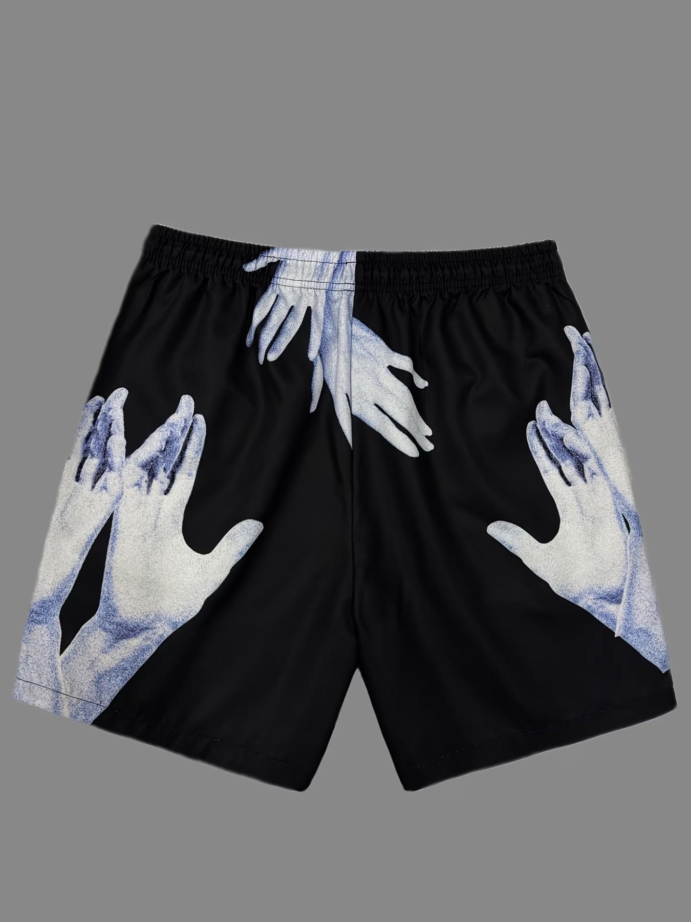 Men's shorts with adjustable waistband and print, perfect for vacations and dates