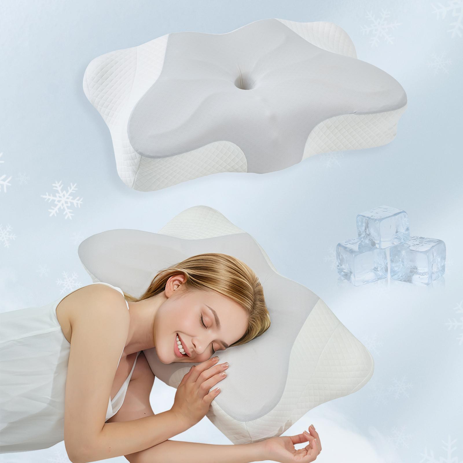 Z-Hom Cervical Memory Foam Pillow for Neck & Shoulder Pain Relief, Contour Ergonomic Design, OEKO-TEX & CertiPUR-US Certified, Breathable, Washable Cover, High Resilience Foam, All-Season Comfort, Ideal for Side, Back, Stomach Sleepers