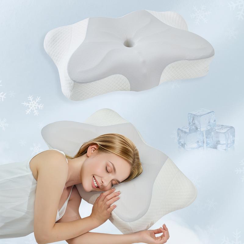 Z-Hom Cervical Memory Foam Pillow for Neck & Shoulder Pain Relief, Contour Ergonomic Design, OEKO-TEX & CertiPUR-US Certified, Breathable, Washable Cover, High Resilience Foam, All-Season Comfort, Ideal for Side, Back, Stomach Sleepers