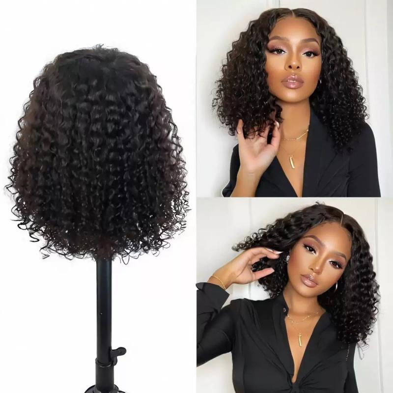 Women's Heat Resistant Synthetic Lace Front Wig, Short Curly Afro with Small Curls, Versatile Full-Head Fashion Accessory