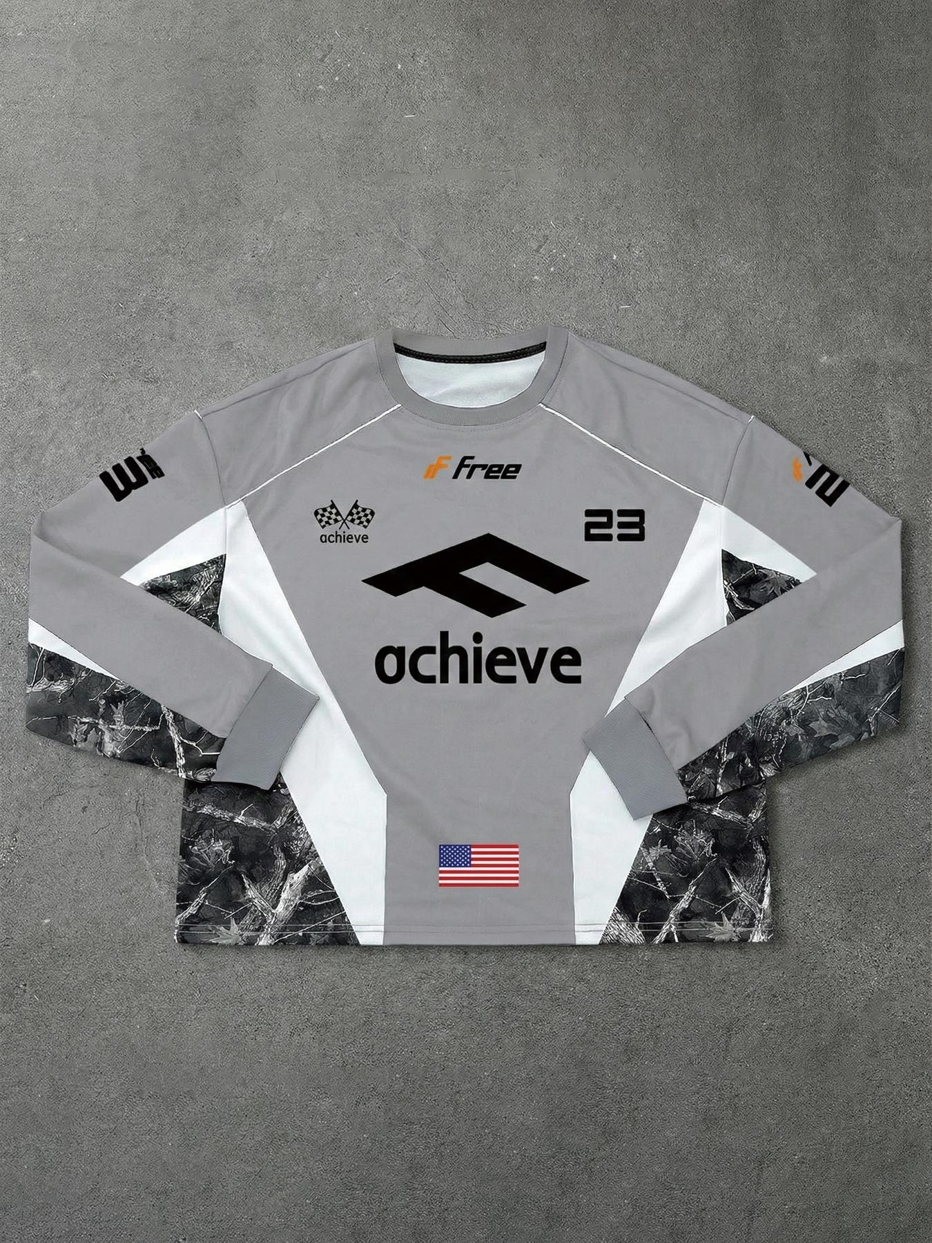 Men's Autumn Winter Comfortable Versatile Stylish Branch Ball Jersey, Trendy Sports Wear, Casual Fashion for Men, Athletic Sports Clothing