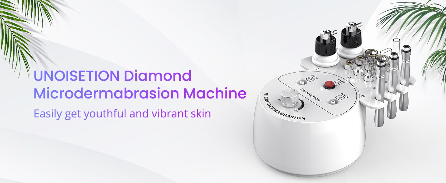 UNOISETION Diamond Microdermabrasion Machine Professional, 3 in 1 Demabrasion Facial Peeling Skin Care Device for Salon Personal Home Use, SR-NF105U