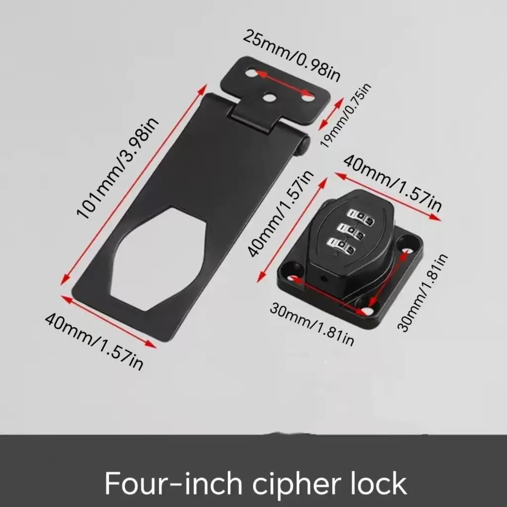 Durable Iron Mechanical Password Lock, Keyless Rotating Latch, Suitable for Home, Mailbox, Garden, Bathroom, Pet Door, File Box, Cabinet